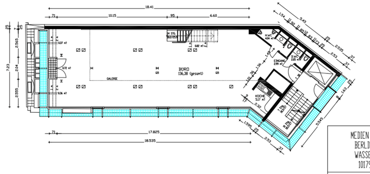 Pronájem kanceláře 165 m², Wassergasse 3, Berlin - Mitte, Berlín Pronájem kanceláře 165 m², Wassergasse 3, Berlin - Mitte, Berlín