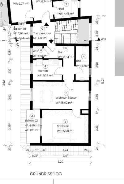 Pronájem bytu 2+1 55 m², Glemsgaustr., Weilimdorf, Bádensko-Württembersko Pronájem bytu 2+1 55 m², Glemsgaustr., Weilimdorf, Bádensko-Württembersko
