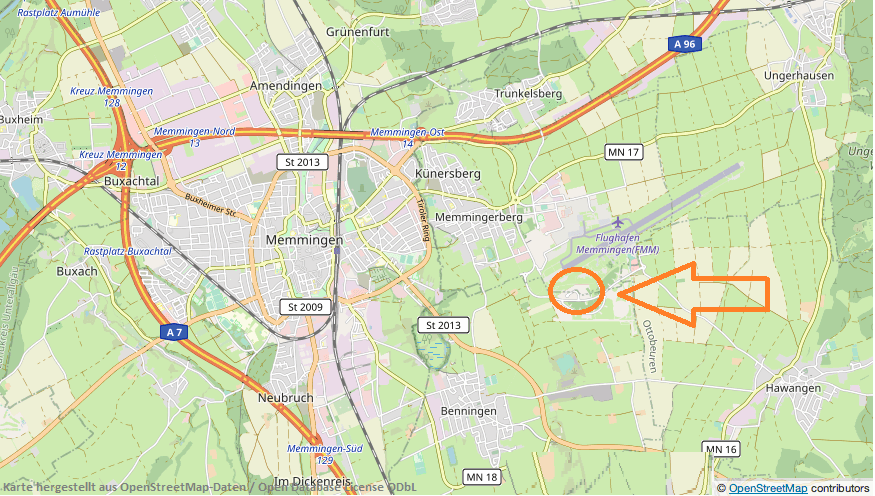 Prodej pozemku 4.500 m², Junkerstraße, Benningen, Bavorsko Prodej pozemku 4.500 m², Junkerstraße, Benningen, Bavorsko
