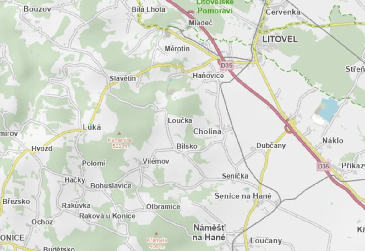 Prodej pozemku 3.509 m², Luká, Olomoucký kraj Prodej pozemku 3.509 m², Luká, Olomoucký kraj