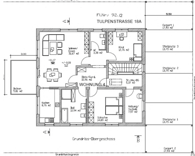 Pronájem bytu 3+1 99 m², Tulpenstr. 18a, Wackersdorf, Bavorsko Pronájem bytu 3+1 99 m², Tulpenstr. 18a, Wackersdorf, Bavorsko