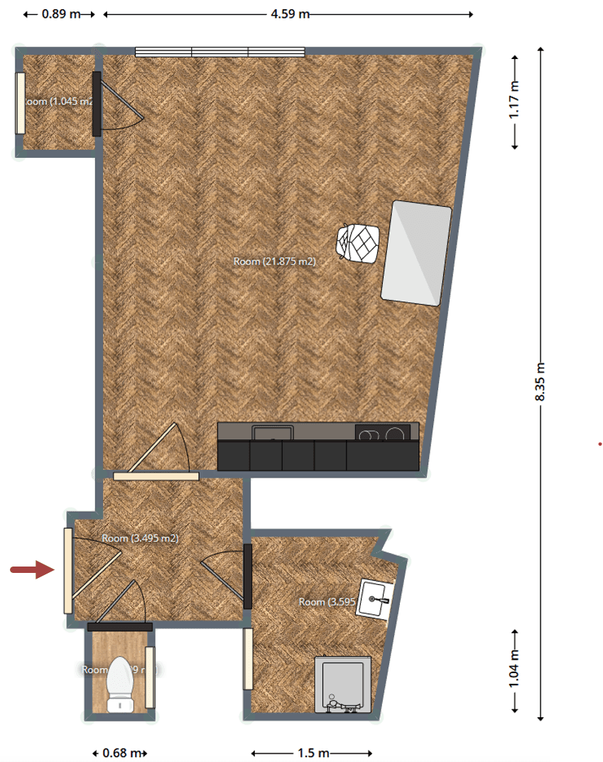 Pronájem bytu 1+kk 32 m², Ortenovo náměstí, Praha, Praha Pronájem bytu 1+kk 32 m², Ortenovo náměstí, Praha, Praha