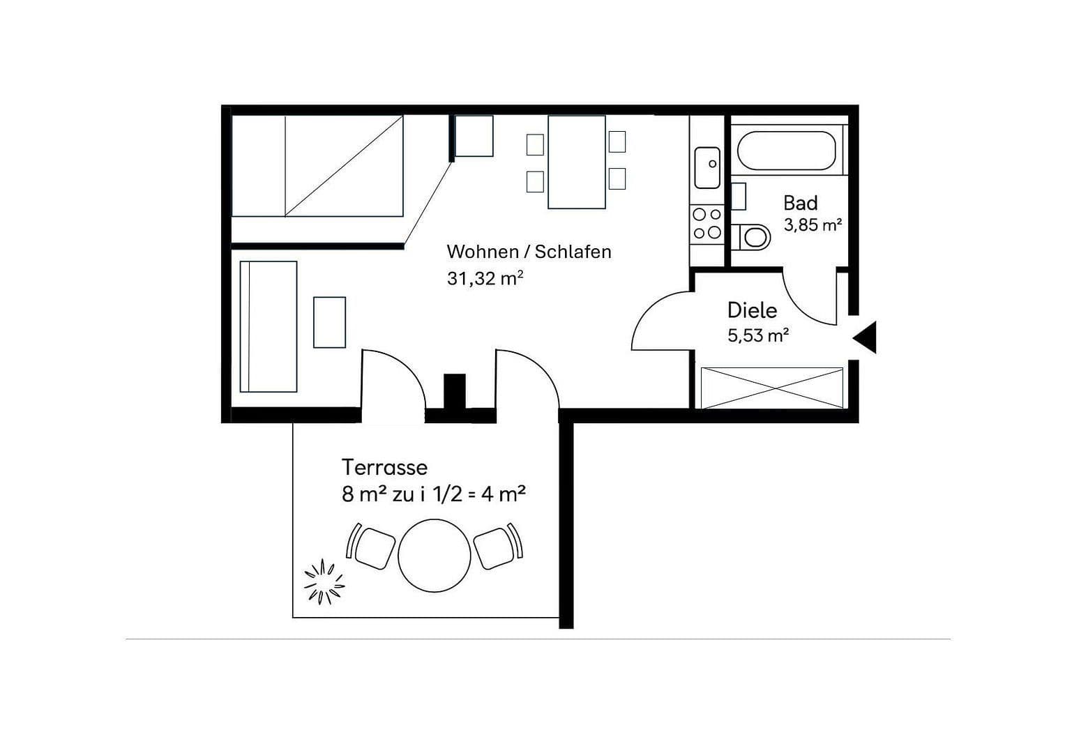 Pronájem bytu 1+kk 45 m², München, Bavorsko Pronájem bytu 1+kk 45 m², München, Bavorsko