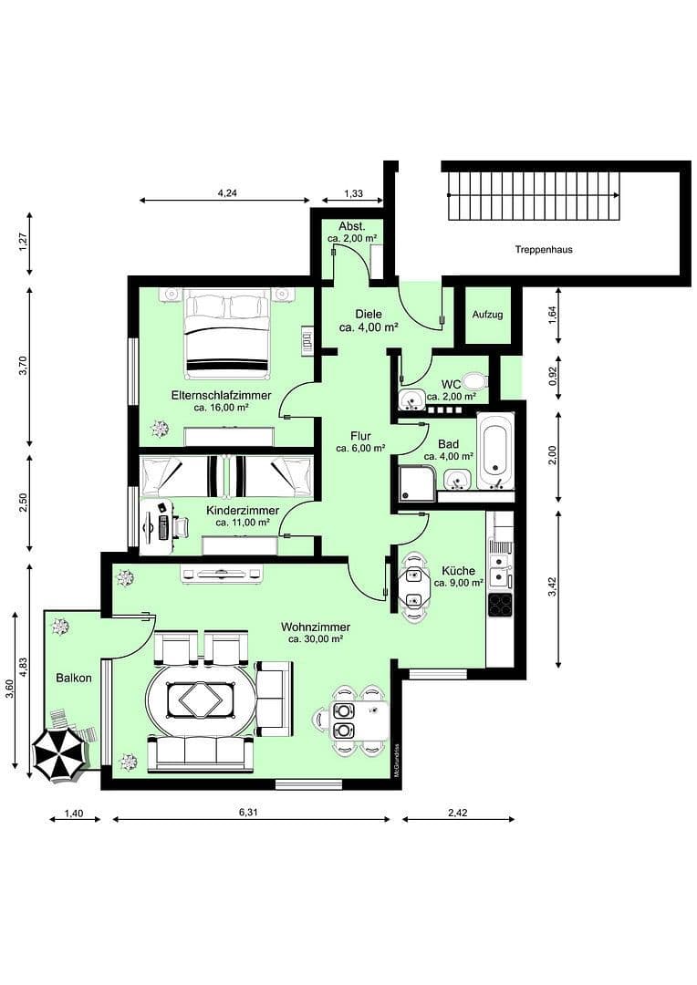 Pronájem bytu 3+1 84 m², Jülich, Severní Porýní-Vestfálsko Pronájem bytu 3+1 84 m², Jülich, Severní Porýní-Vestfálsko