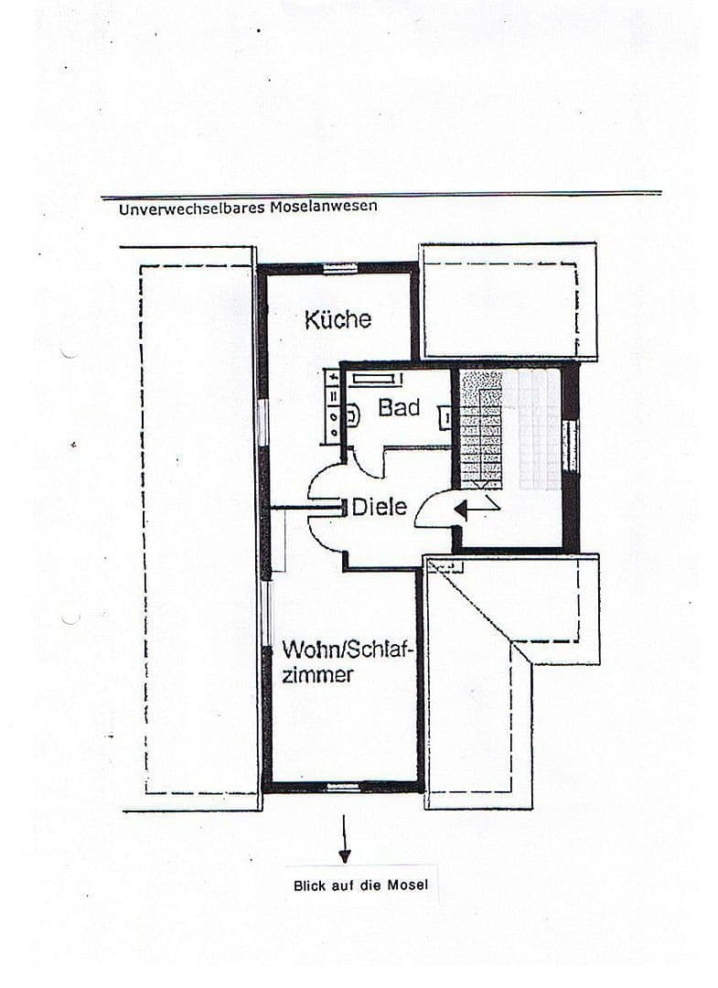 Pronájem bytu 1+1 43 m², Zeltingen-Rachtig, Porýní-Falc Pronájem bytu 1+1 43 m², Zeltingen-Rachtig, Porýní-Falc