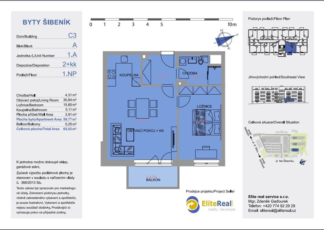 Pronájem bytu 2+kk 60 m², Třída Jiřího Pelikána, Olomouc, Olomoucký kraj Pronájem bytu 2+kk 60 m², Třída Jiřího Pelikána, Olomouc, Olomoucký kraj