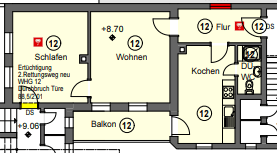 Pronájem bytu 2+1 58 m², Joliot-Curie-Str. 10, Gera, Durynsko Pronájem bytu 2+1 58 m², Joliot-Curie-Str. 10, Gera, Durynsko