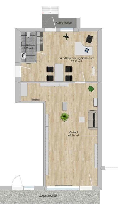 Pronájem kanceláře 165 m², Krumbachstraße, Freising, Bavorsko Pronájem kanceláře 165 m², Krumbachstraße, Freising, Bavorsko