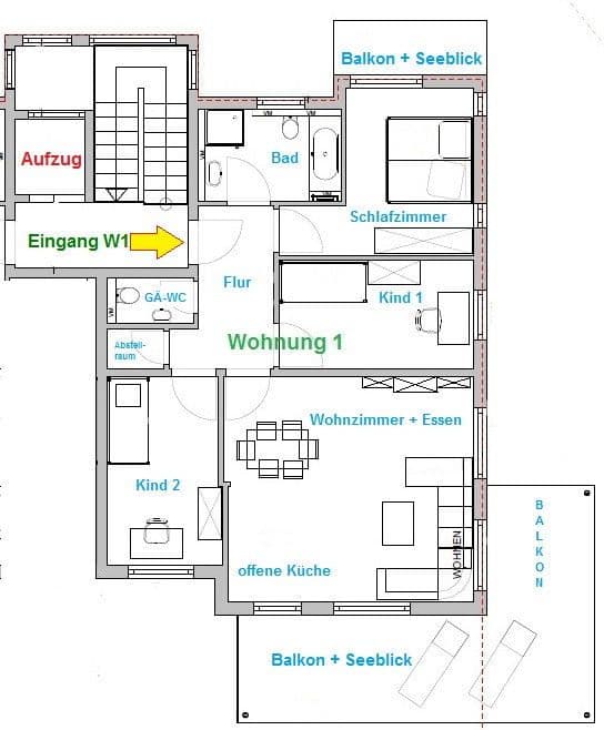 Pronájem bytu 4+1 100 m², Gartenstraße 20, Bad Rappenau, Bádensko-Württembersko Pronájem bytu 4+1 100 m², Gartenstraße 20, Bad Rappenau, Bádensko-Württembersko