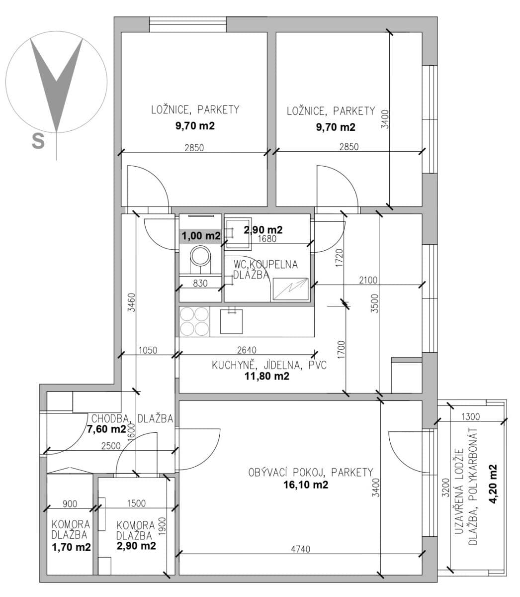 Prodej bytu 3+1 65 m², K. Světlé, Zlín, Zlínský kraj Prodej bytu 3+1 65 m², K. Světlé, Zlín, Zlínský kraj