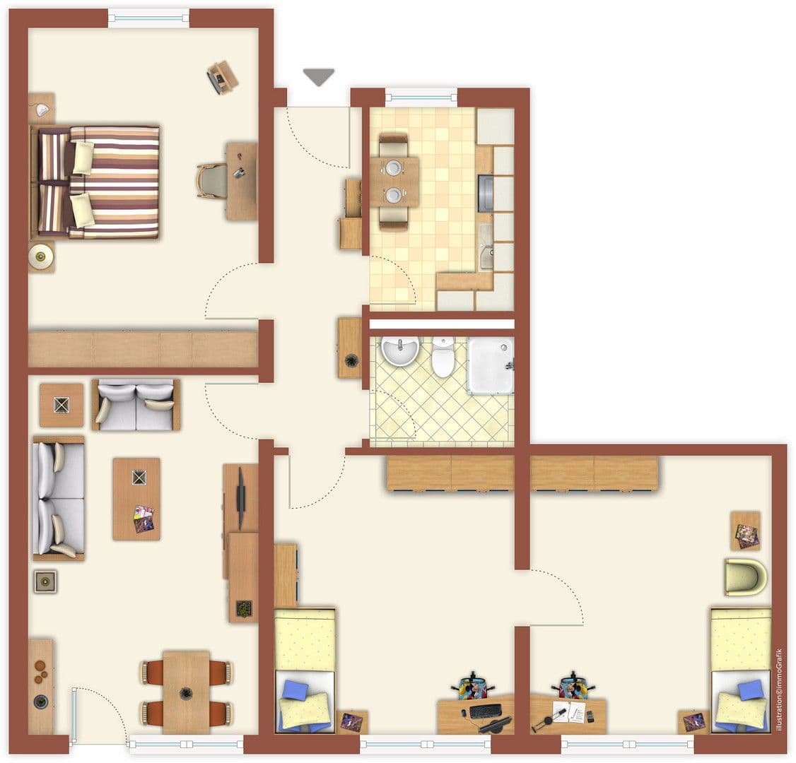 Pronájem bytu 4+1 104 m², Bahnhofstraße 98, Mühlacker, Bádensko-Württembersko Pronájem bytu 4+1 104 m², Bahnhofstraße 98, Mühlacker, Bádensko-Württembersko