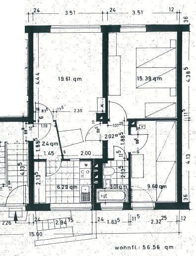 Pronájem bytu 3+1 57 m², Jahnstr. 43, Hof, Bavorsko Pronájem bytu 3+1 57 m², Jahnstr. 43, Hof, Bavorsko