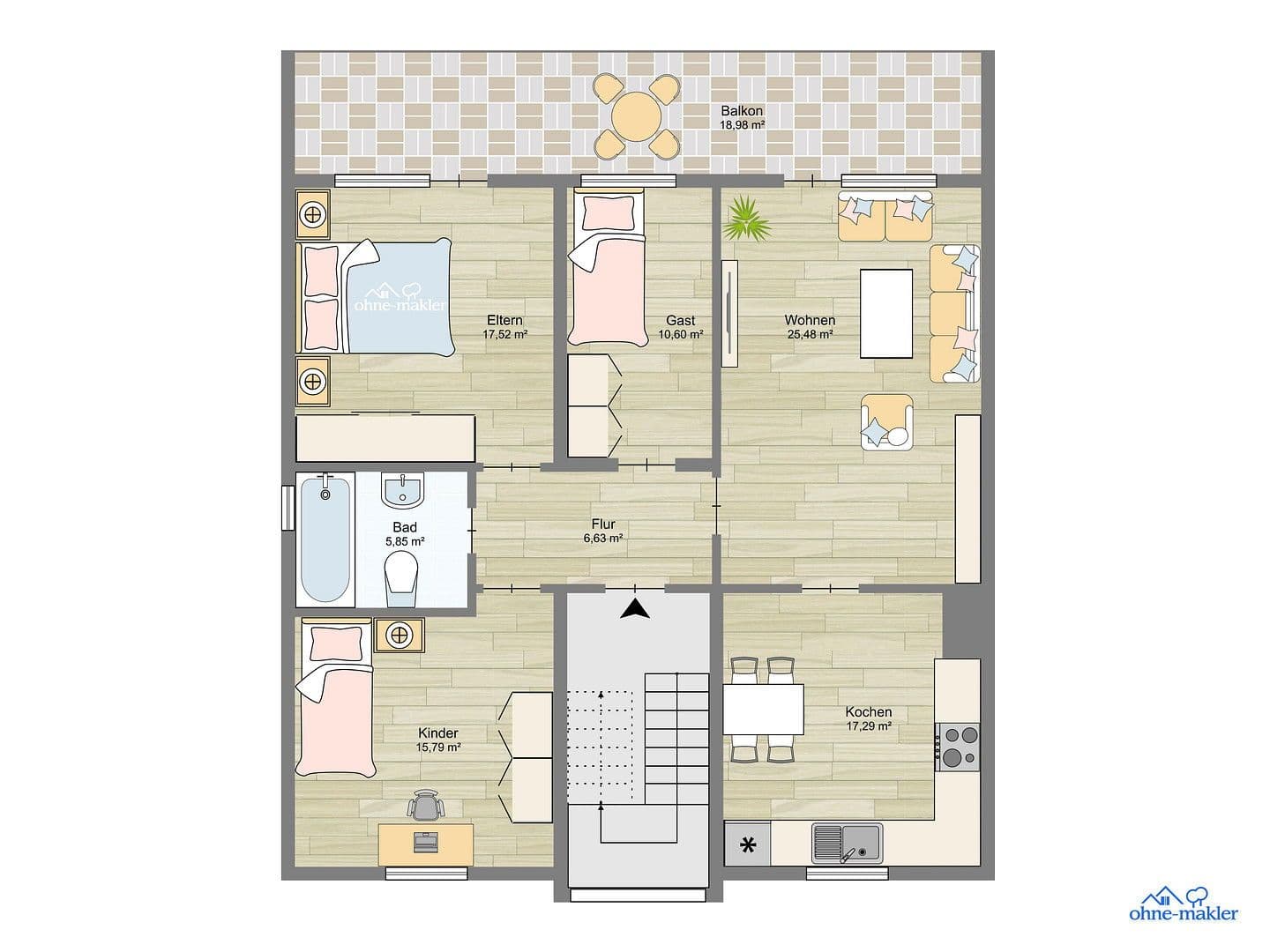 Pronájem bytu 4+1 100 m², Rodalben, Porýní-Falc Pronájem bytu 4+1 100 m², Rodalben, Porýní-Falc