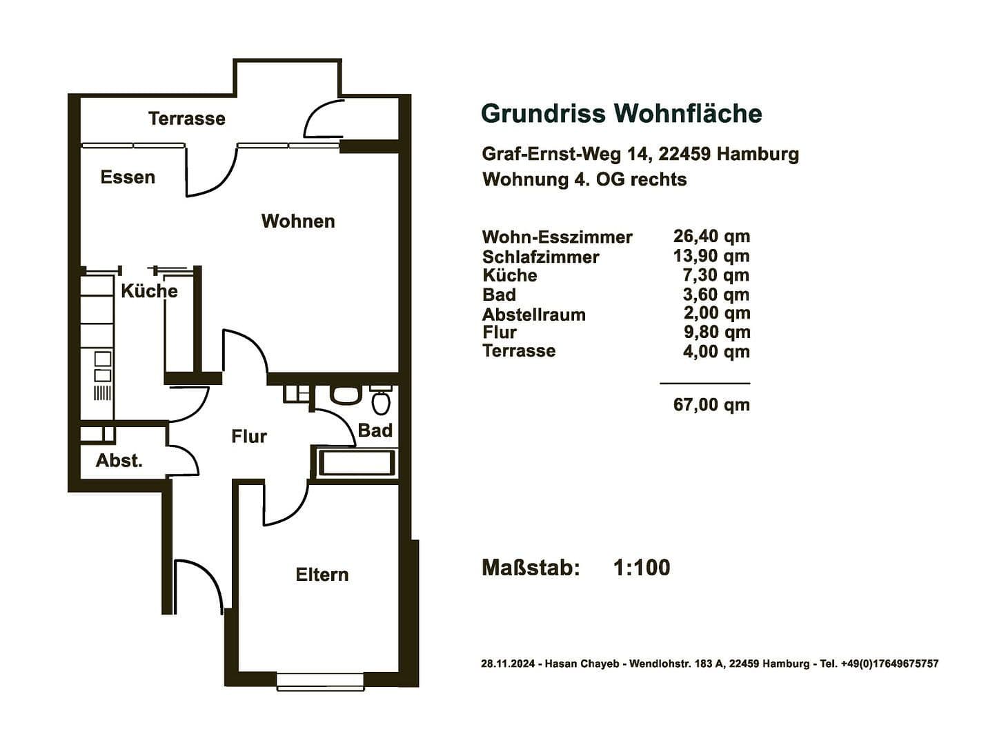 Prodej bytu 2+1 67 m², Graf-Ernst-Weg 14, Hamburg, Hamburg Prodej bytu 2+1 67 m², Graf-Ernst-Weg 14, Hamburg, Hamburg