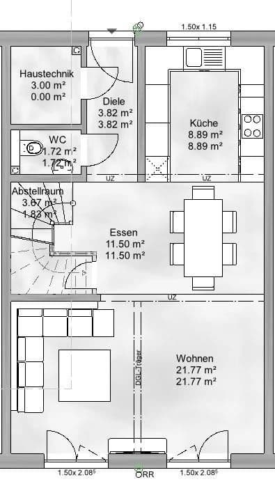 Prodej domu 130 m², pozemek 150 m², Hintergasse / Am Martinsberg, Siefersheim, Porýní-Falc Prodej domu 130 m², pozemek 150 m², Hintergasse / Am Martinsberg, Siefersheim, Porýní-Falc