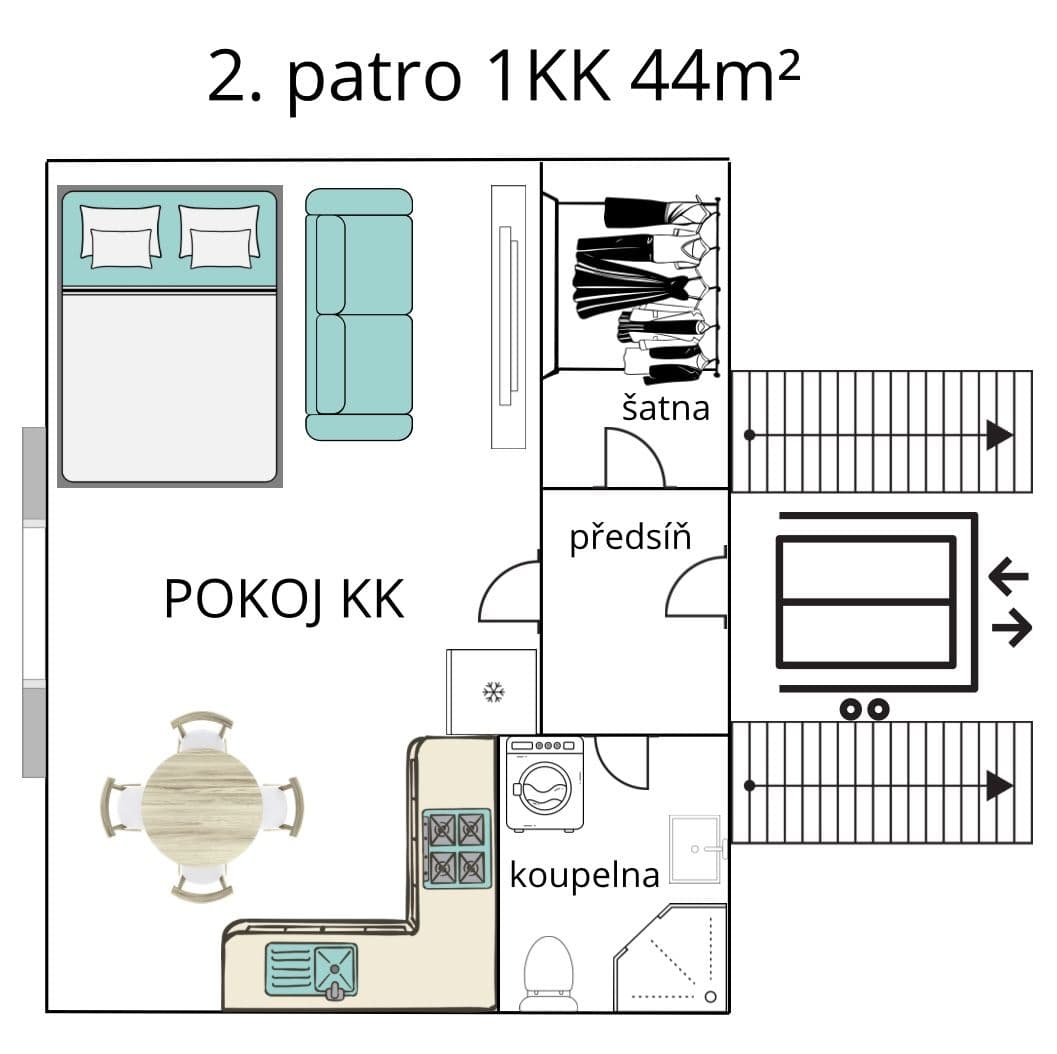 Pronájem bytu 1+kk 43 m², Táborská, Brno, Jihomoravský kraj Pronájem bytu 1+kk 43 m², Táborská, Brno, Jihomoravský kraj