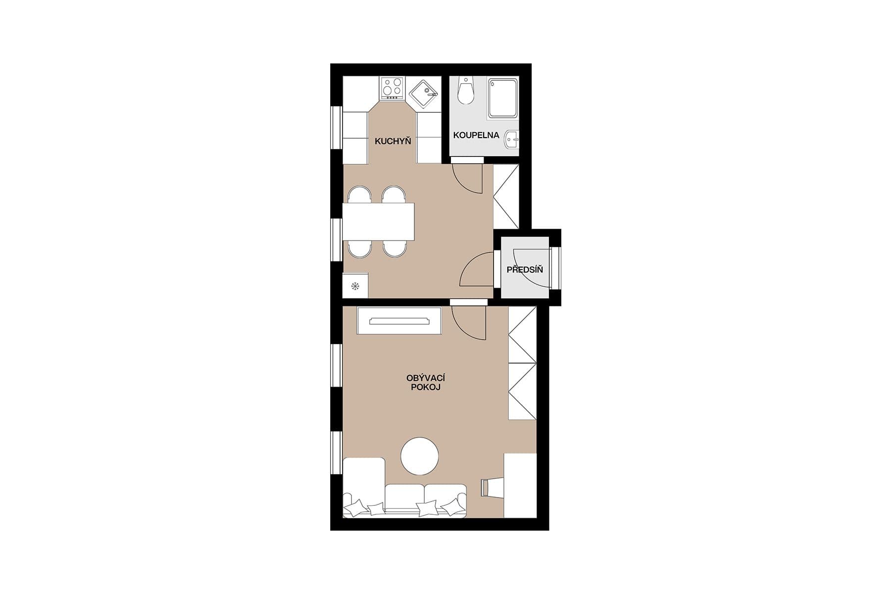 Prodej bytu 1+1 37 m², Jaromírova, Praha, Praha Prodej bytu 1+1 37 m², Jaromírova, Praha, Praha