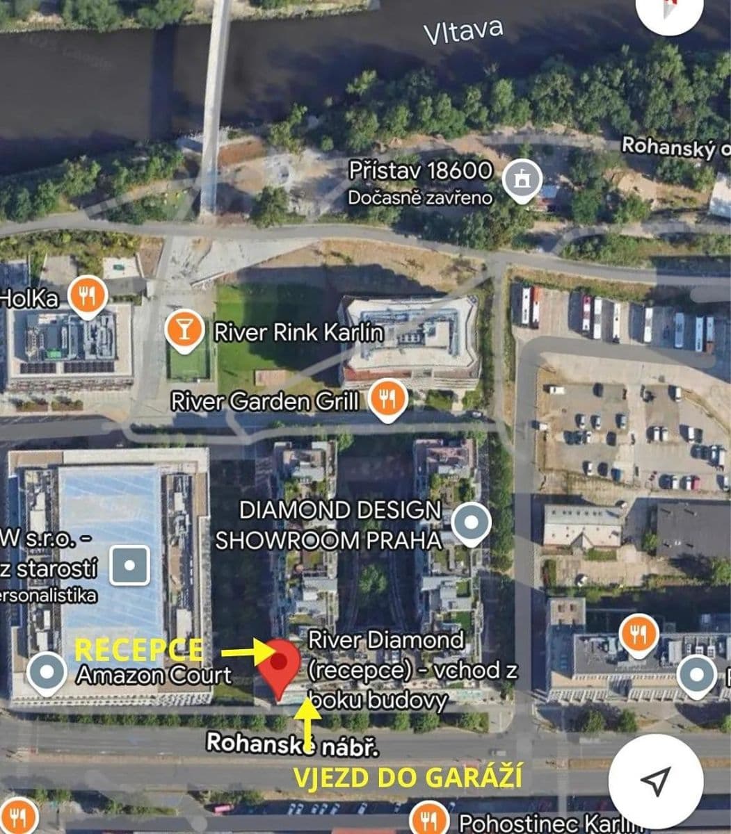 Pronájem bytu 2+kk 80 m², Rohanské nábřeží, Praha, Praha Pronájem bytu 2+kk 80 m², Rohanské nábřeží, Praha, Praha