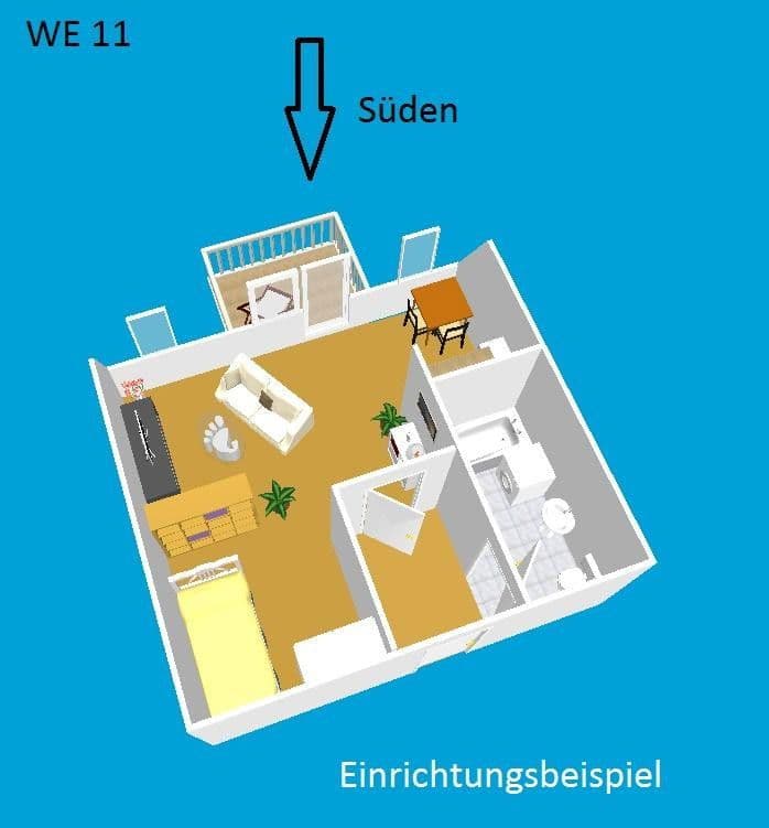 Pronájem bytu 1+1 31 m², 18.-März-Str. 21, Gotha, Durynsko Pronájem bytu 1+1 31 m², 18.-März-Str. 21, Gotha, Durynsko