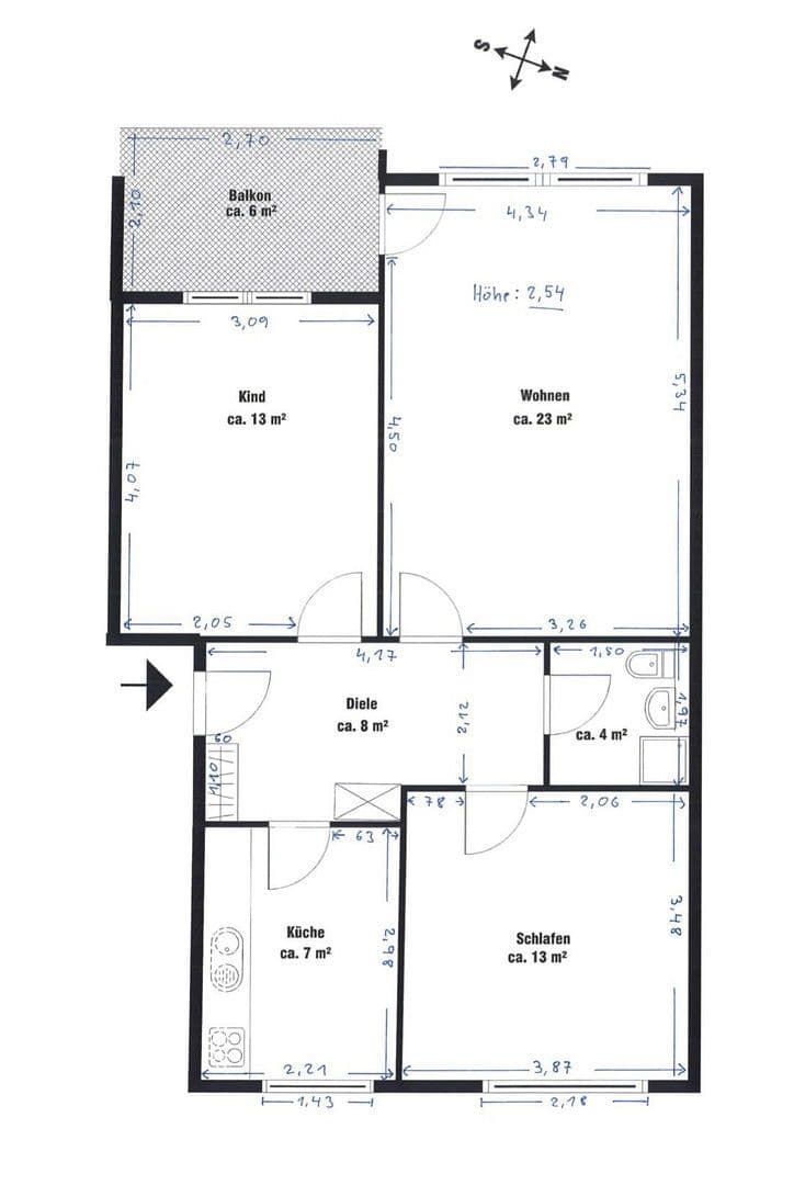 Prodej bytu 3+1 73 m², Am Neumarkt 57b, Hamburg, Hamburg Prodej bytu 3+1 73 m², Am Neumarkt 57b, Hamburg, Hamburg