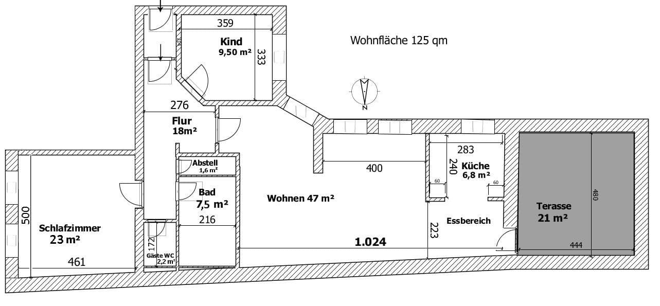 Pronájem bytu 3+1 125 m², Koblenz, Porýní-Falc Pronájem bytu 3+1 125 m², Koblenz, Porýní-Falc