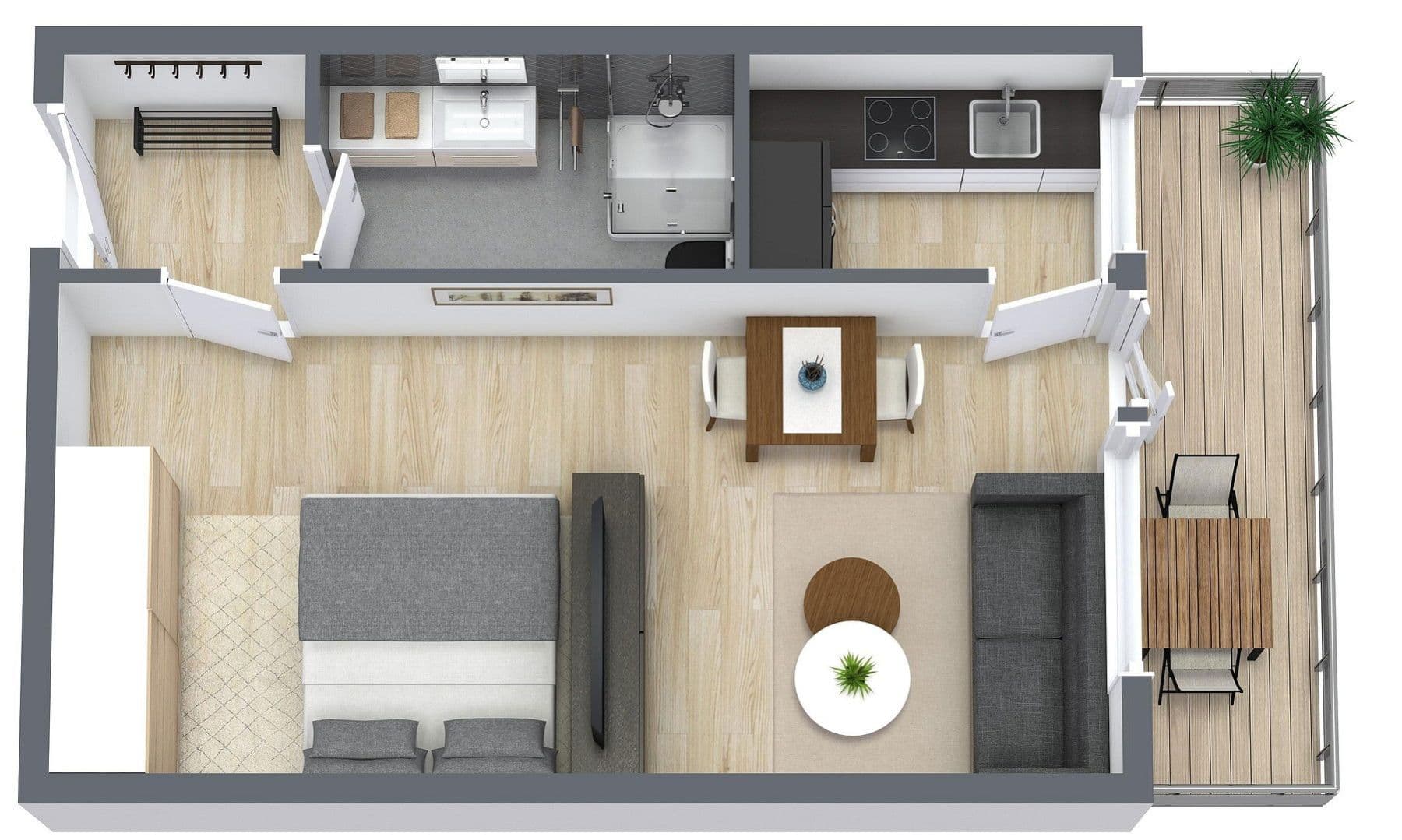 Pronájem bytu 1+1 36 m², Drygalski-Allee 118, München, Bavorsko Pronájem bytu 1+1 36 m², Drygalski-Allee 118, München, Bavorsko