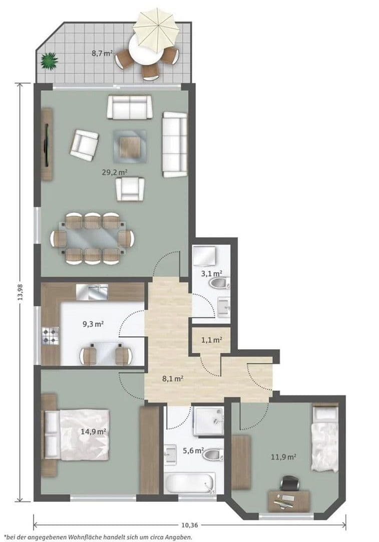 Pronájem bytu 3+1 85 m², Bahlenstrasse 183, Düsseldorf, Severní Porýní-Vestfálsko Pronájem bytu 3+1 85 m², Bahlenstrasse 183, Düsseldorf, Severní Porýní-Vestfálsko