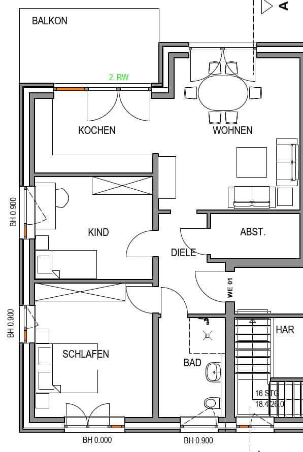 Prodej bytu 3+1 89 m², Feldstraße 5, Beckum, Severní Porýní-Vestfálsko Prodej bytu 3+1 89 m², Feldstraße 5, Beckum, Severní Porýní-Vestfálsko