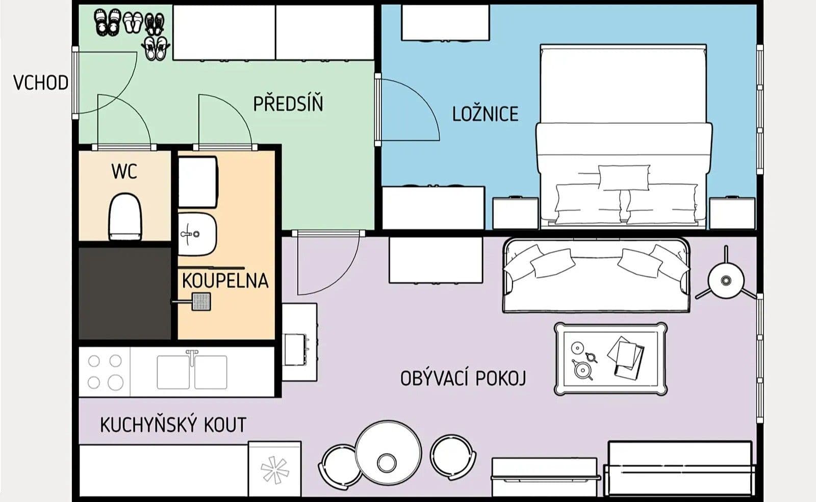 Pronájem bytu 2+kk 45 m², Frýdlantská, Praha, Praha Pronájem bytu 2+kk 45 m², Frýdlantská, Praha, Praha