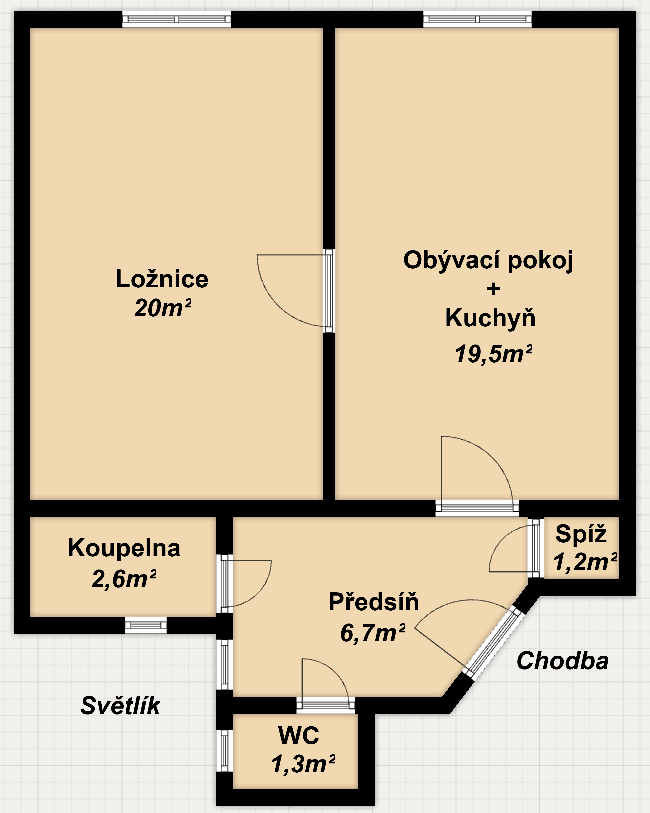 Pronájem bytu 2+kk 51 m², Čechova, Plzeň, Plzeňský kraj Pronájem bytu 2+kk 51 m², Čechova, Plzeň, Plzeňský kraj