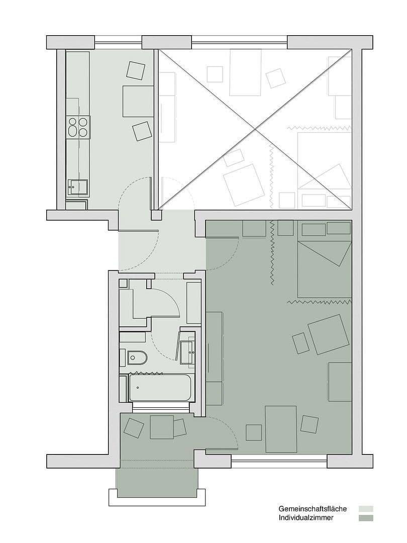 Pronájem bytu 34 m², Steinforststr. 38, Erlangen, Bavorsko Pronájem bytu 34 m², Steinforststr. 38, Erlangen, Bavorsko