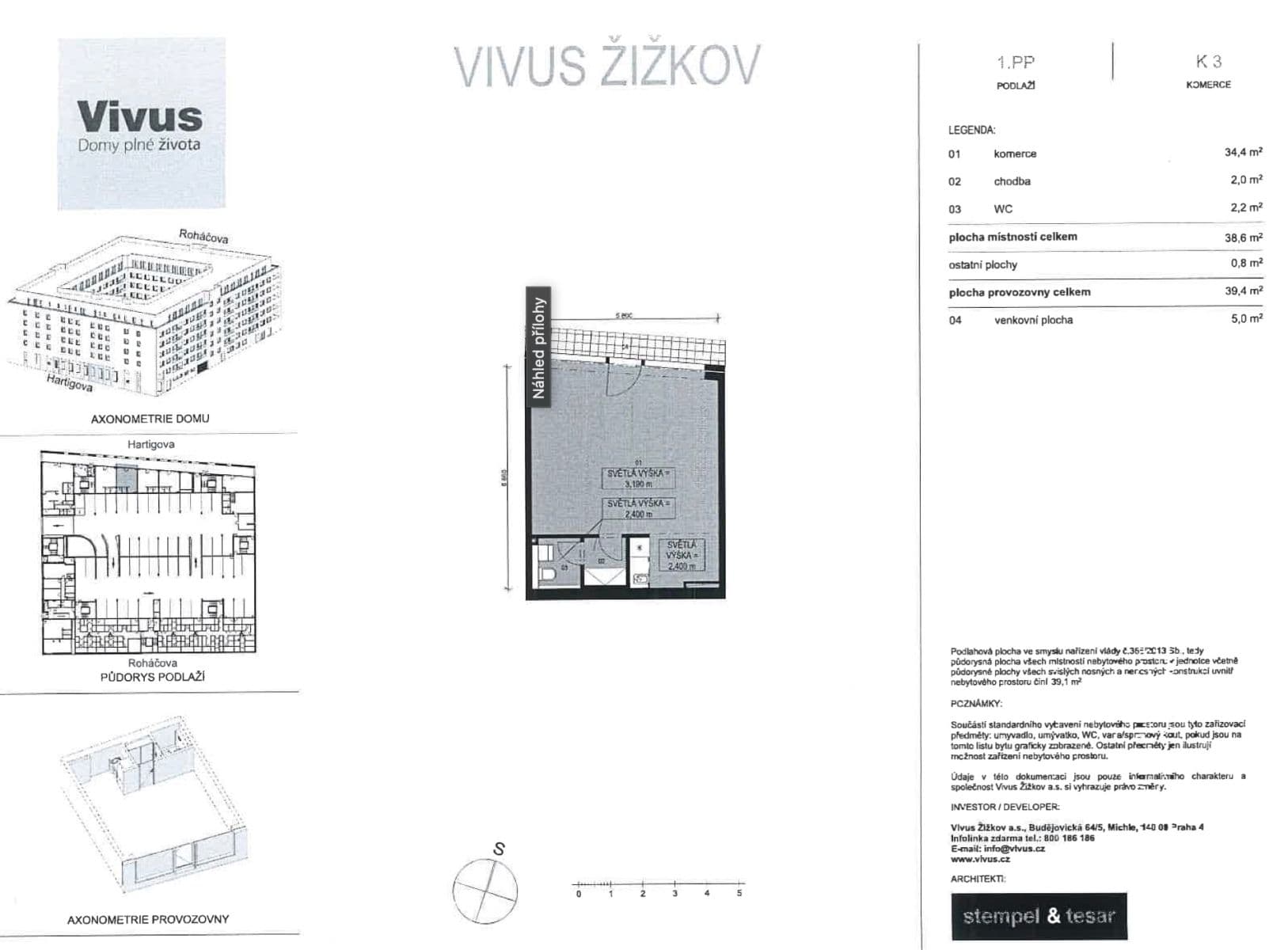 Pronájem nebytového prostoru 39 m², Hartigova, Praha, Praha Pronájem nebytového prostoru 39 m², Hartigova, Praha, Praha