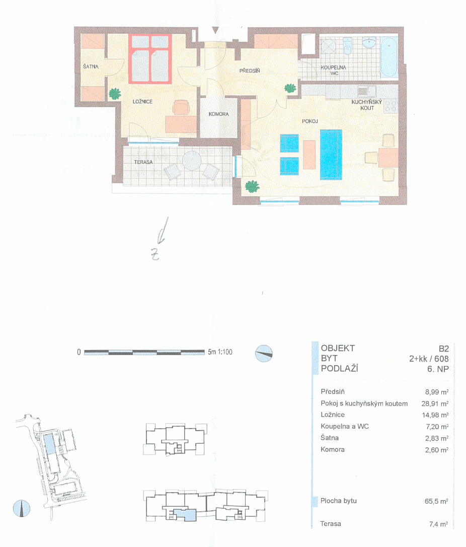 Pronájem bytu 2+kk 65 m², Kryšpínova, Praha, Praha Pronájem bytu 2+kk 65 m², Kryšpínova, Praha, Praha