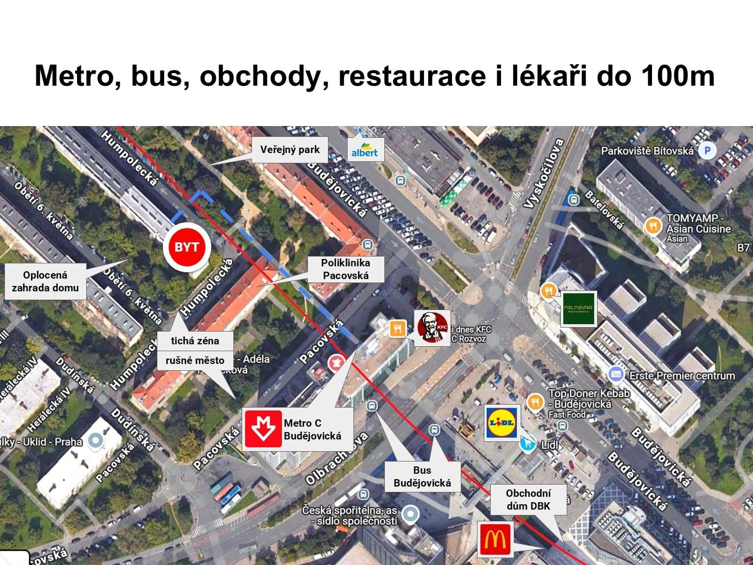 Pronájem bytu 2+kk 43 m², Humpolecká, Praha, Praha Pronájem bytu 2+kk 43 m², Humpolecká, Praha, Praha