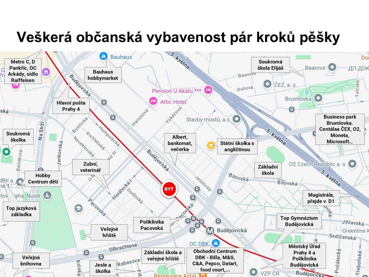 Pronájem bytu 2+kk 43 m², Humpolecká, Praha, Praha Pronájem bytu 2+kk 43 m², Humpolecká, Praha, Praha