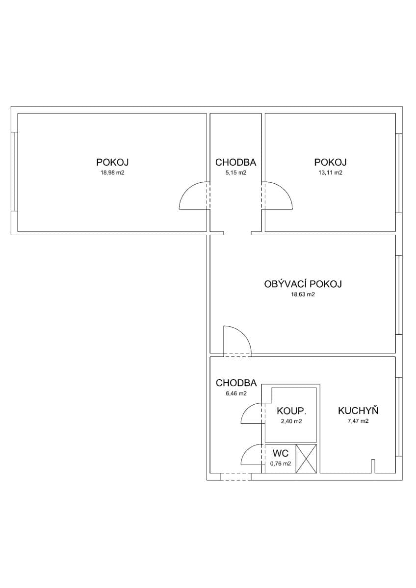 Pronájem bytu 3+1 74 m², Osvobození, Orlová, Moravskoslezský kraj Pronájem bytu 3+1 74 m², Osvobození, Orlová, Moravskoslezský kraj