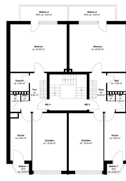 Pronájem bytu 3+1 93 m², Düsseldorf, Severní Porýní-Vestfálsko Pronájem bytu 3+1 93 m², Düsseldorf, Severní Porýní-Vestfálsko