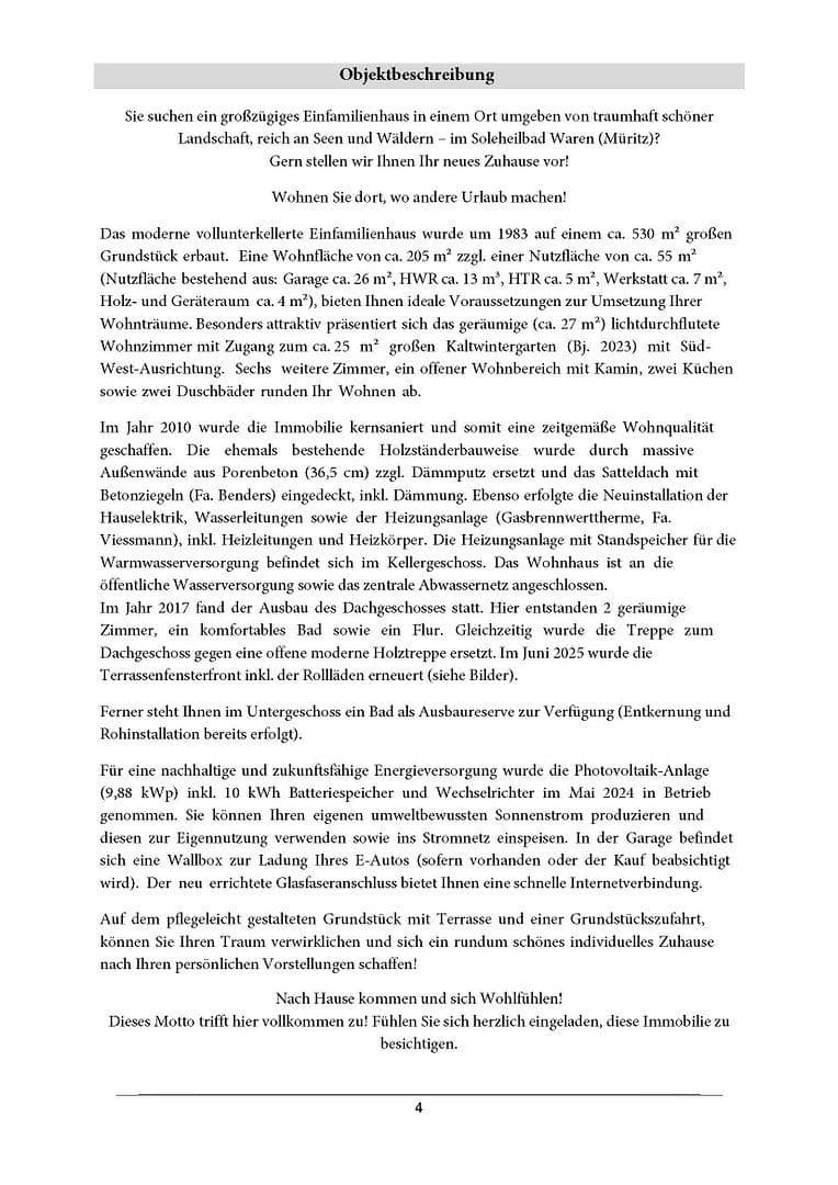Prodej domu 205 m², pozemek 530 m², Waren (Müritz), Mecklenburg-Vorpommern Prodej domu 205 m², pozemek 530 m², Waren (Müritz), Mecklenburg-Vorpommern