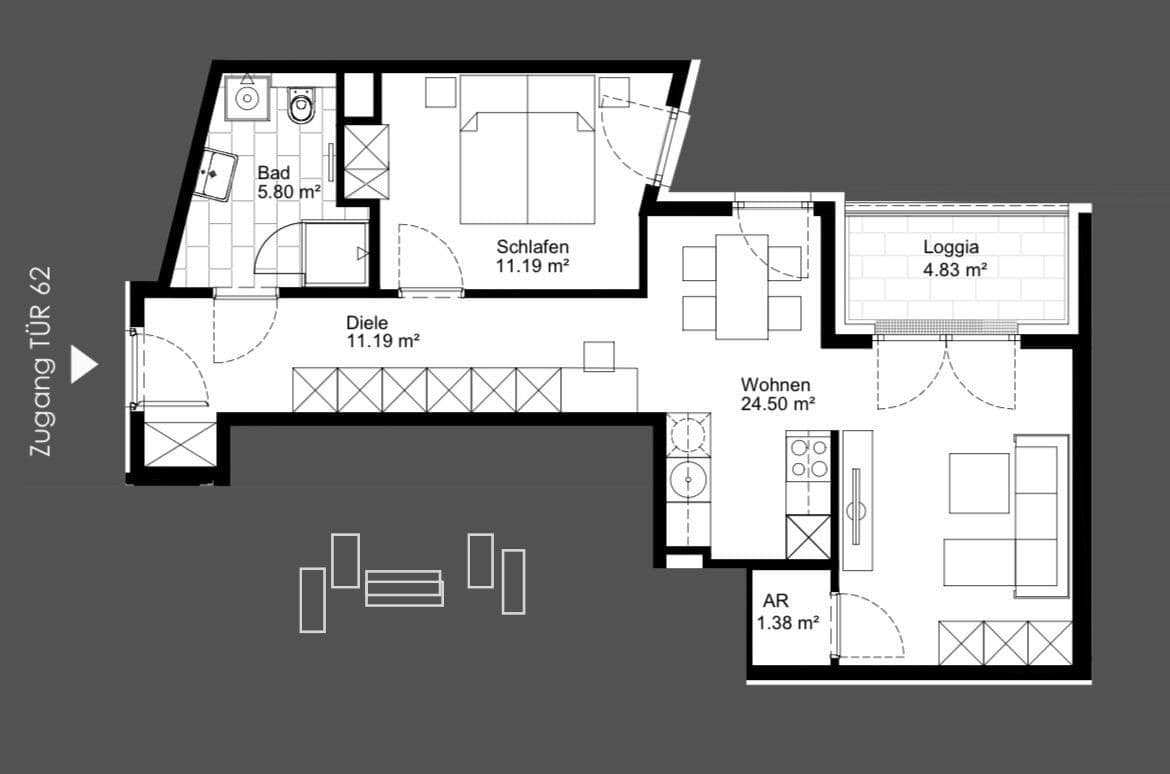 Pronájem bytu 2+1 54 m², Gudrunstrasse 120, Wien, Wien Pronájem bytu 2+1 54 m², Gudrunstrasse 120, Wien, Wien