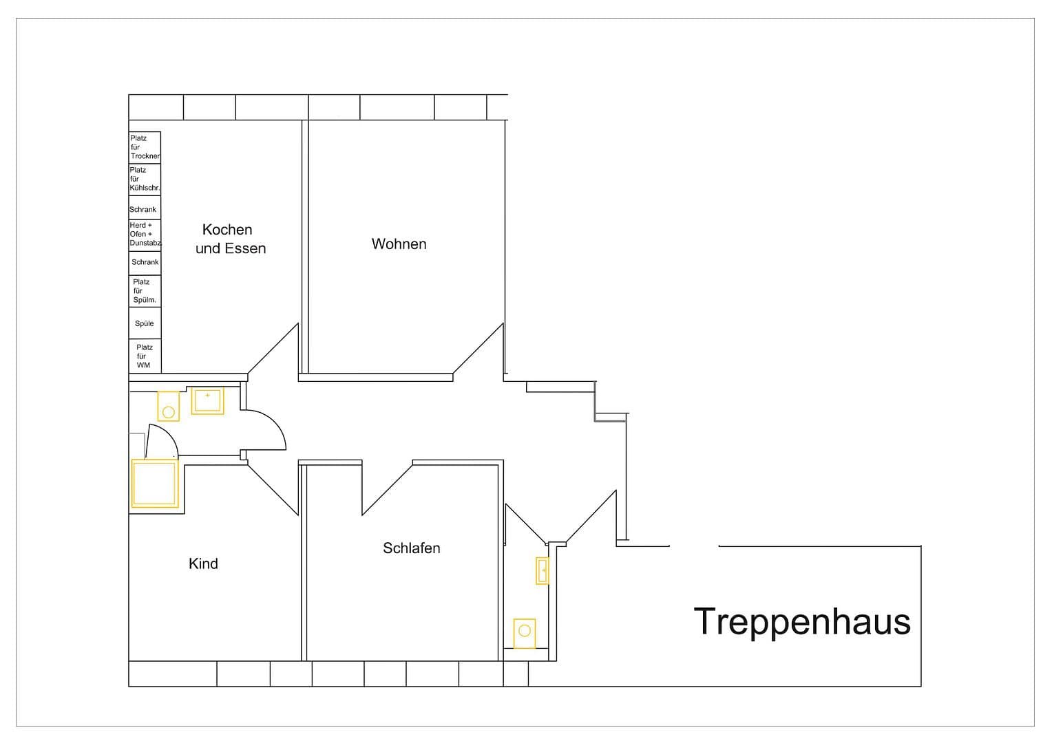 Pronájem bytu 3+1 77 m², Neue Gasse, Schweinfurt, Bavorsko Pronájem bytu 3+1 77 m², Neue Gasse, Schweinfurt, Bavorsko