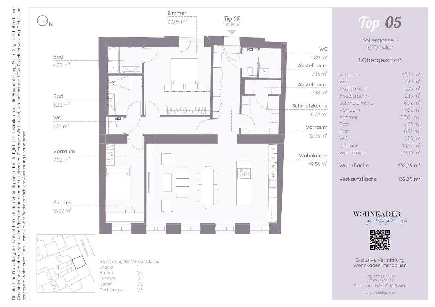 Prodej bytu 3+1 133 m², Zollergasse 7, Wien, Wien Prodej bytu 3+1 133 m², Zollergasse 7, Wien, Wien