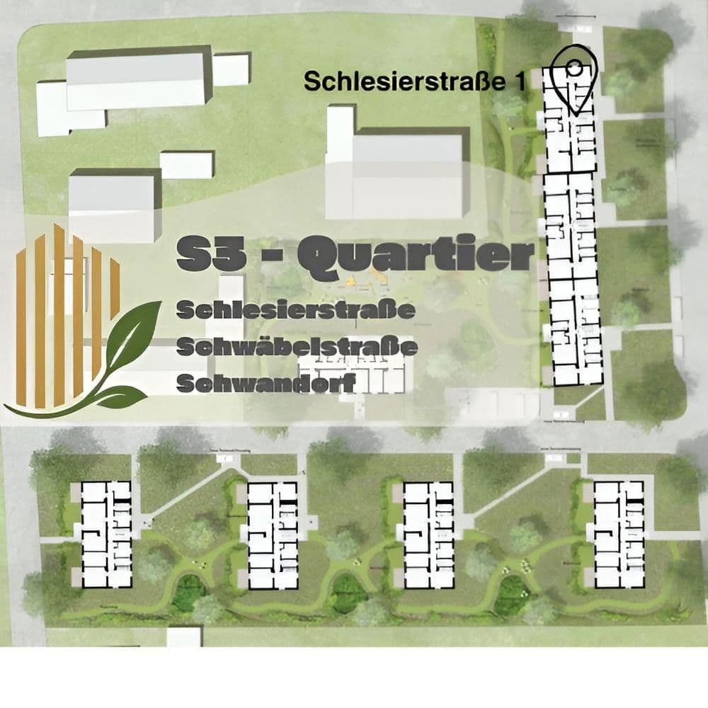 Pronájem bytu 3+1 56 m², Schlesierstraße 1, Schwandorf, Bavorsko Pronájem bytu 3+1 56 m², Schlesierstraße 1, Schwandorf, Bavorsko
