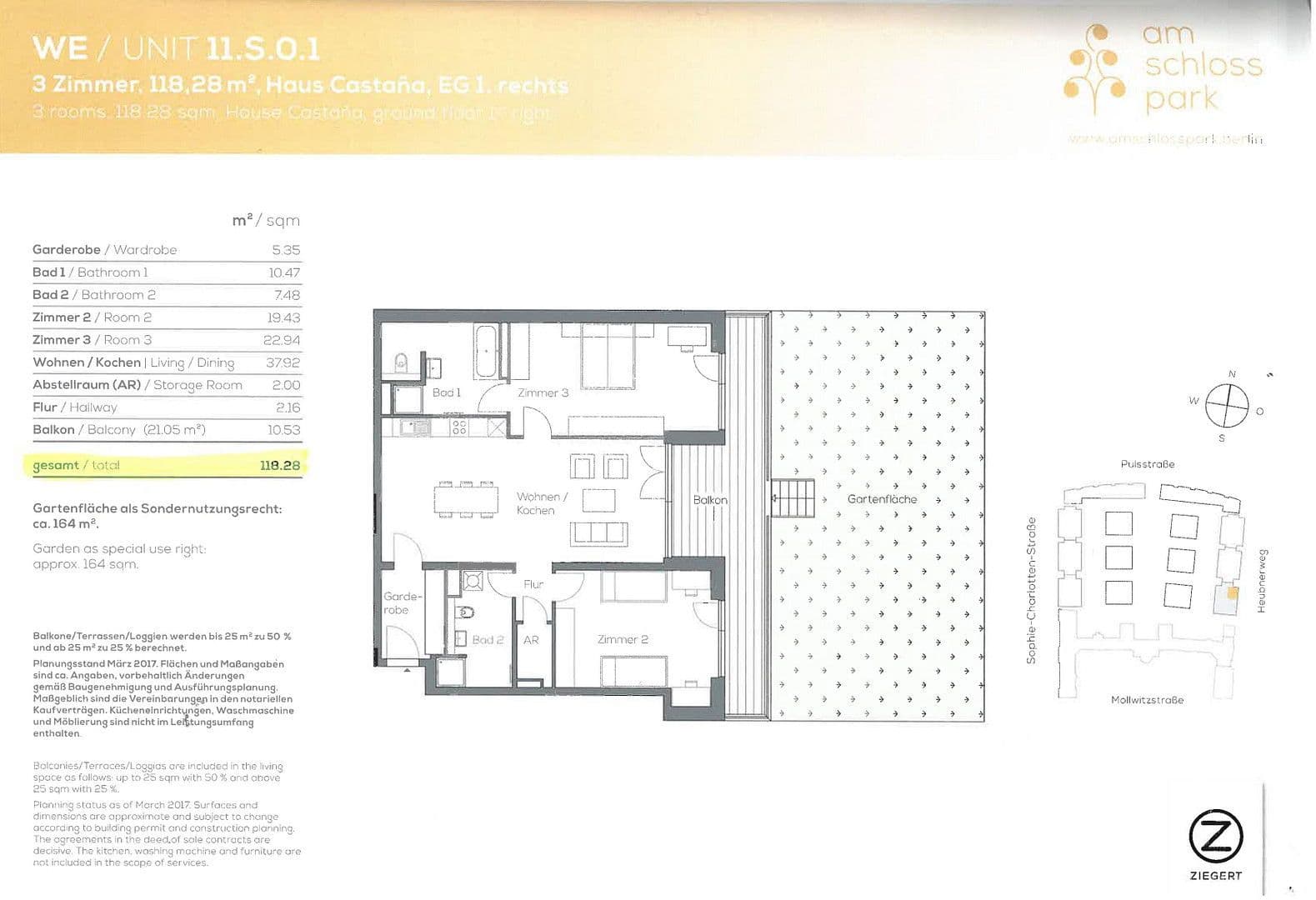 Pronájem bytu 3+1 119 m², Heubnerweg 7, Berlin, Berlín Pronájem bytu 3+1 119 m², Heubnerweg 7, Berlin, Berlín
