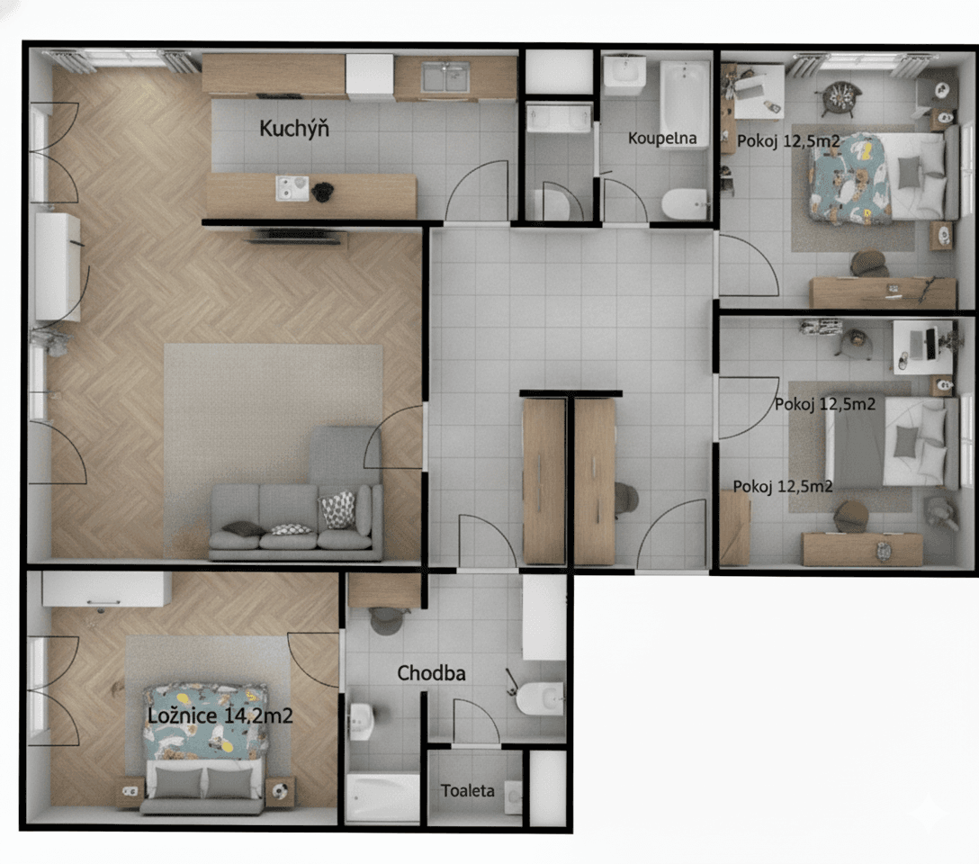 Pronájem bytu 4+kk 105 m², Smikova, Praha, Praha Pronájem bytu 4+kk 105 m², Smikova, Praha, Praha