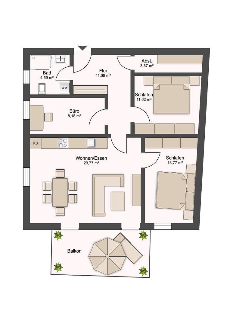 Pronájem bytu 4+1 92 m², Marktplatz 11, Untergriesbach, Bavorsko Pronájem bytu 4+1 92 m², Marktplatz 11, Untergriesbach, Bavorsko