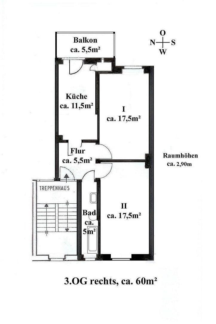 Pronájem bytu 2+1 60 m², Hildesheim, Dolní Sasko Pronájem bytu 2+1 60 m², Hildesheim, Dolní Sasko