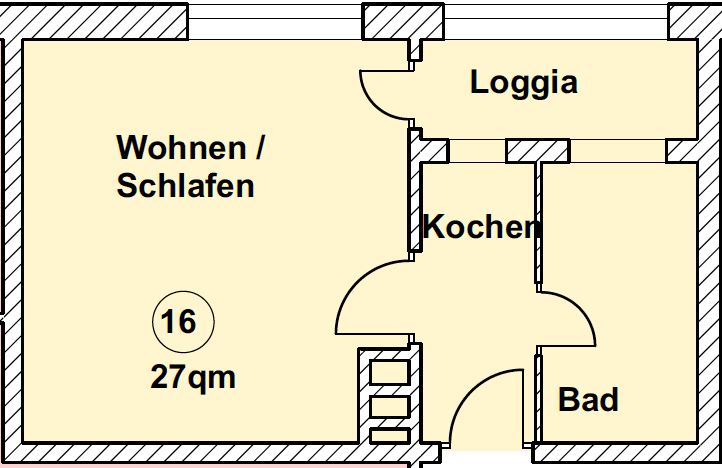 Pronájem bytu 1+1 27 m², Gellertstraße 46, Karlsruhe, Bádensko-Württembersko Pronájem bytu 1+1 27 m², Gellertstraße 46, Karlsruhe, Bádensko-Württembersko