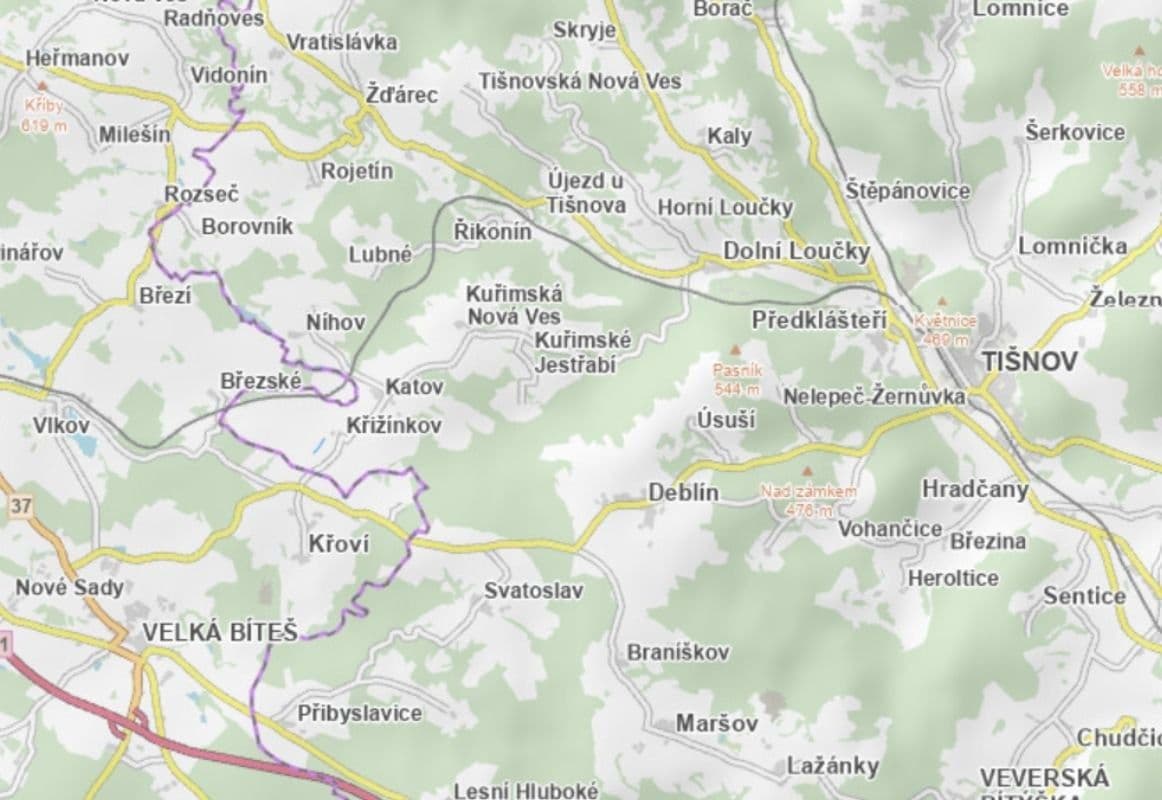 Prodej pozemku 4.960 m², Křižínkov, Jihomoravský kraj Prodej pozemku 4.960 m², Křižínkov, Jihomoravský kraj