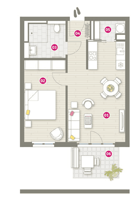 Pronájem bytu 2+1 51 m², Graf-Arco-Str. 1, Nauen, Braniborsko Pronájem bytu 2+1 51 m², Graf-Arco-Str. 1, Nauen, Braniborsko
