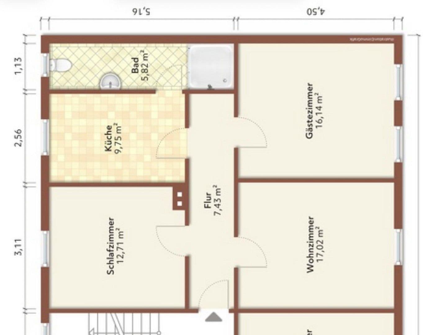 Pronájem bytu 3+1 69 m², Mühlenstraße 7, Friedland, Mecklenburg-Vorpommern Pronájem bytu 3+1 69 m², Mühlenstraße 7, Friedland, Mecklenburg-Vorpommern
